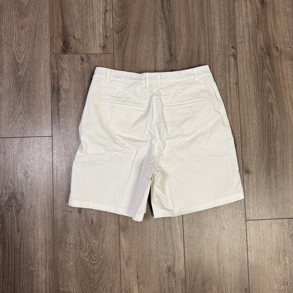 J.Crew 7" Heritage Classic Chino Short Sz 0 White Mid-Rise Slant Pockets Stretch - Picture 4 of 6